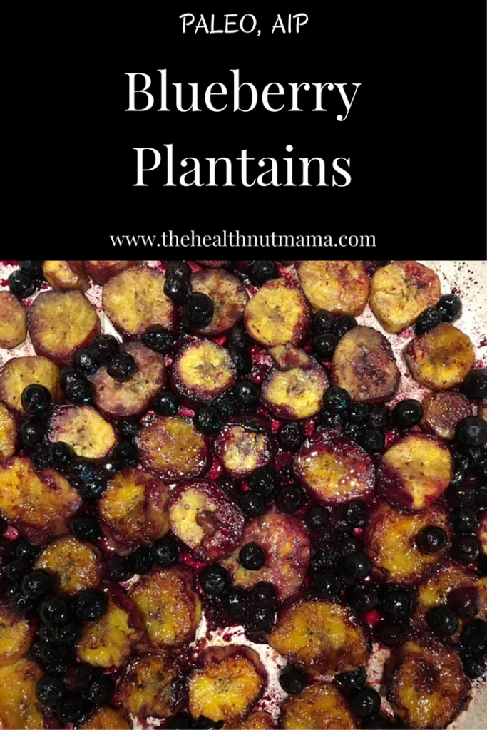 A delicious quick & easy side for breakfast! You won't even miss blueberry pancakes! A cross between blueberry pancakes & blueberry cobbler! (AIP, Paleo) www.thehealthnutmama.com