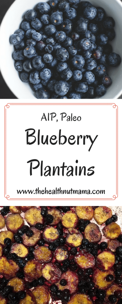 A delicious quick & easy side for breakfast! You won't even miss blueberry pancakes! A cross between blueberry pancakes & blueberry cobbler! (AIP, Paleo) www.thehealthnutmama.com