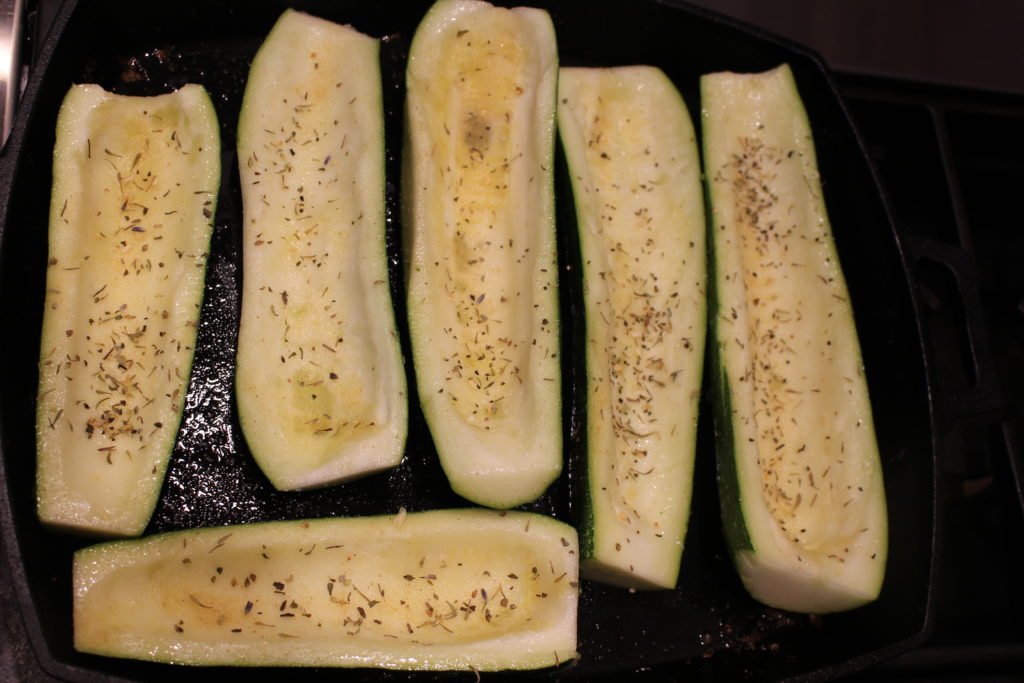 Paleo AIP Stuffed Zucchini Boats -Perfect way to use up all that summer squash & zucchini, not only delicious but pretty too! -www.thehealthnutmama.com