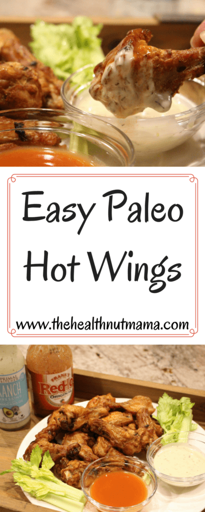 Easy Paleo Hot Wings. So easy, you'll wonder why you haven't been making them all along! www.thehealthnutmama.com