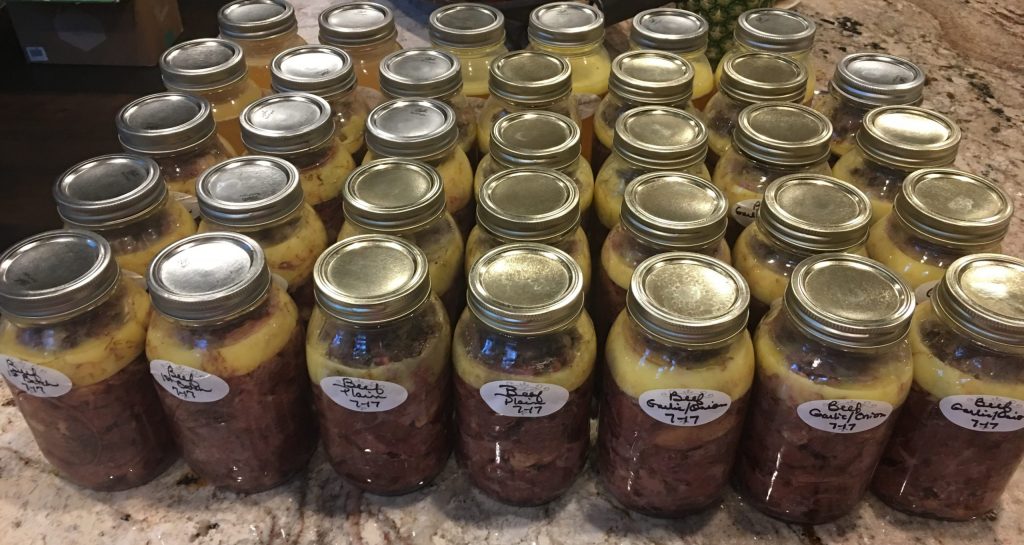How to Can Beef or any other meat for long term storage. It is much easier than you think & saves a ton of freezer space plus no freezer burn. Perfect for casseroles, stews, soups, or just plain. #pressurecanning #canning #howtocanbeef #howtocan #longtermstorage #prepper #prepping #paleo #aip #keto #whole30 #glutenfree #thehealthnutmama